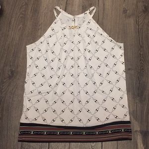 NY & Co. Tank Top w/Keyhole front & chain accent